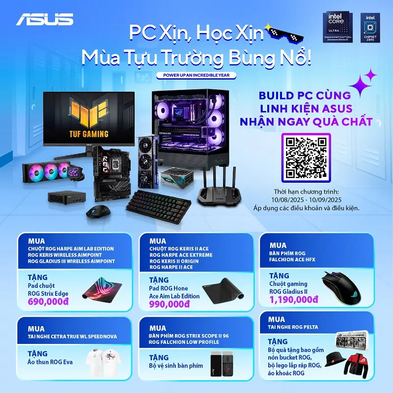 Mua các sản phẩm chuột, phím, tai nghe ROG