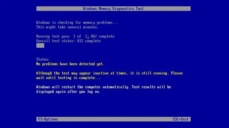 Windows Memory Diagnostic