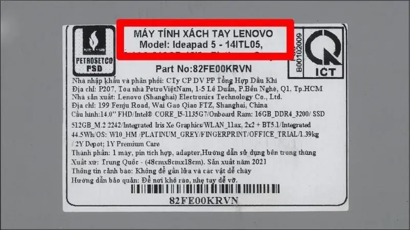 Xem model máy laptop ở mặt đáy