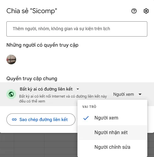 Phân quyền Google Sheets Phân quyền chi tiết cho tài khoản thành viên