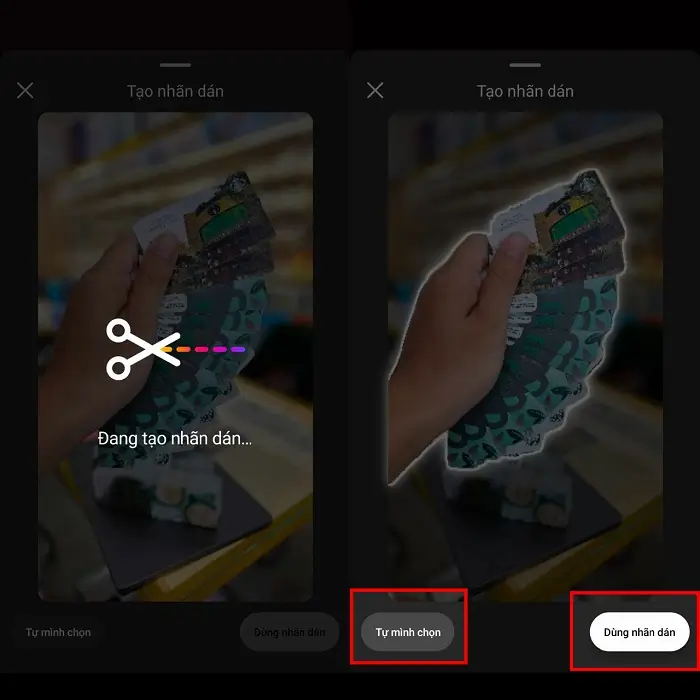 Dùng nhãn dán trên Instagram Story