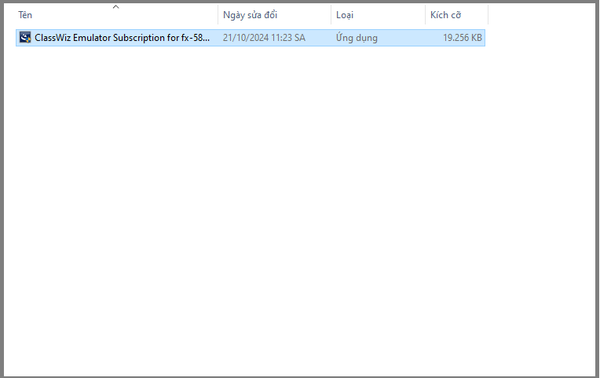 Setup Casio Chạy file setup giả lập máy tính