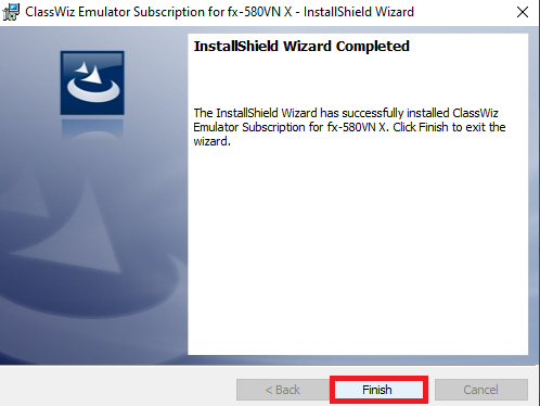 Hoàn tất cài đặt Hoàn tất cài đặt Casio 580VN X