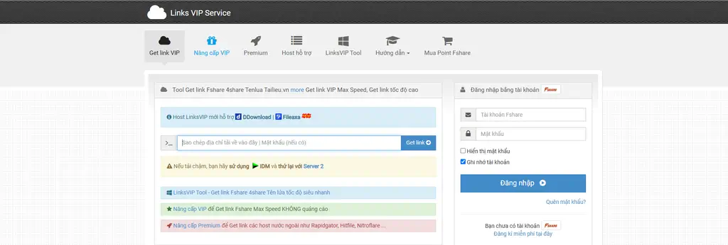 Linksvip Giao diện Linksvip
