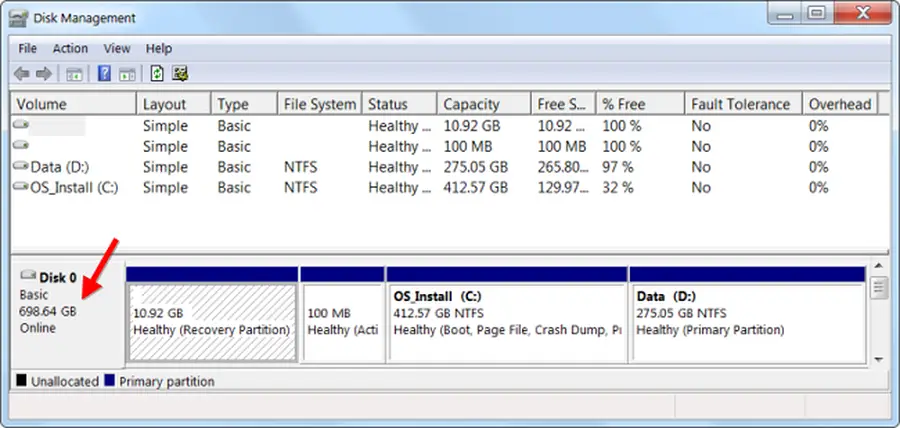 Disk Management Windows