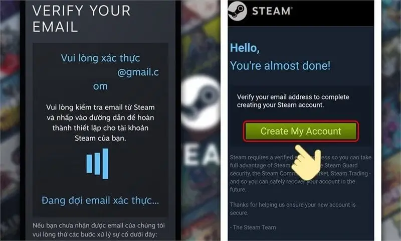 Verify Steam Email Xác thực Email Steam
