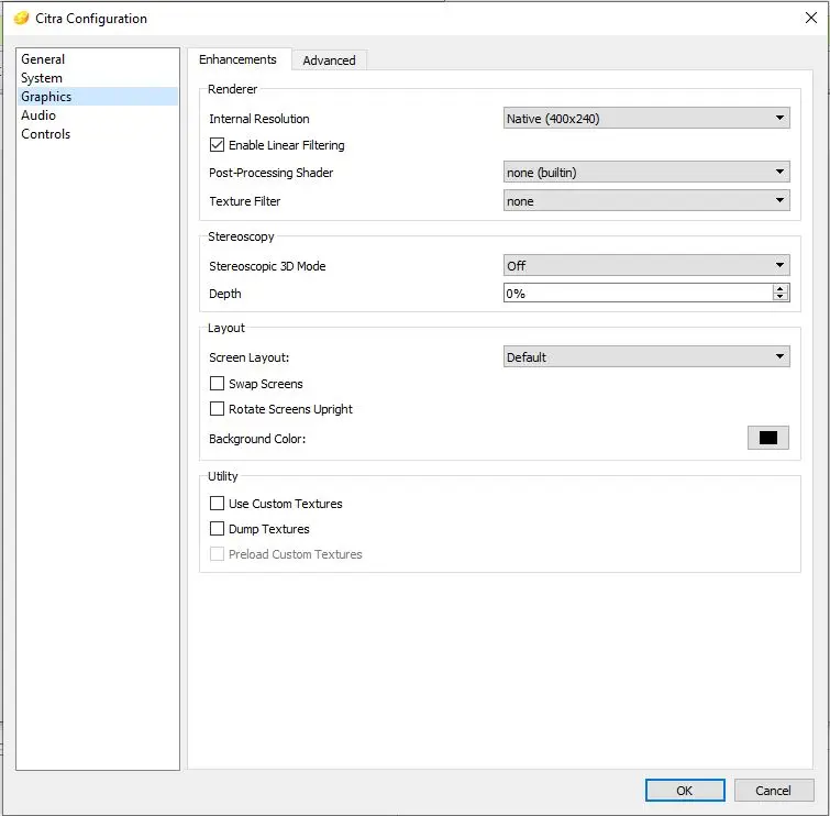 Citra Graphics Settings Cấu hình đồ họa Citra