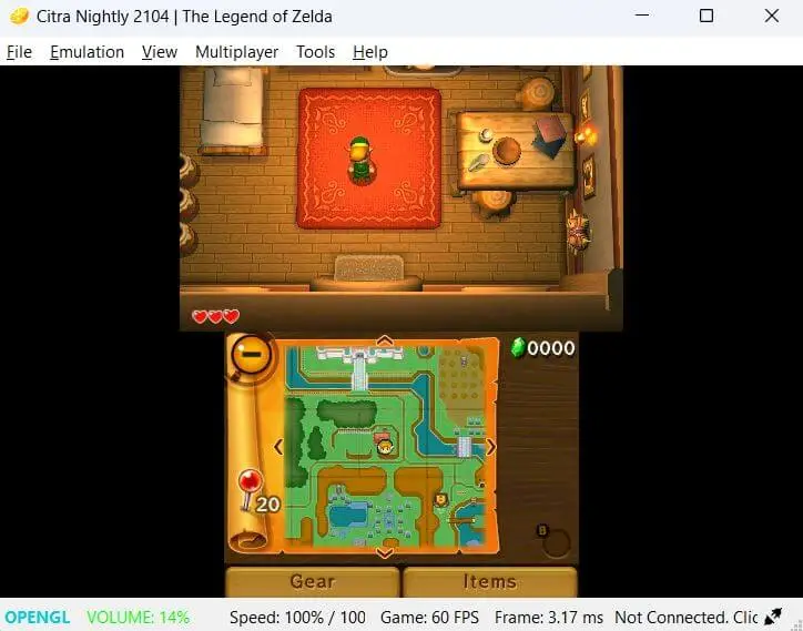 Citra Gameplay Chơi game Legend of Zelda trên Citra