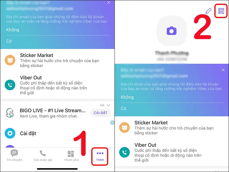 Viber trên điện thoại