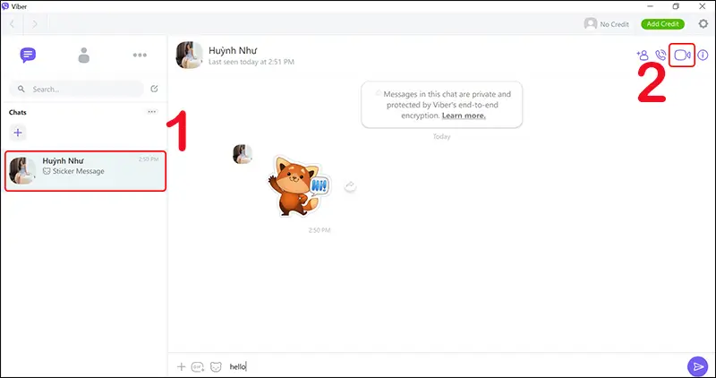 Gọi video trên Viber