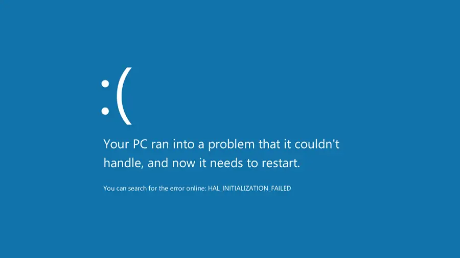 Lỗi màn hình xanh Your PC ran into a problem