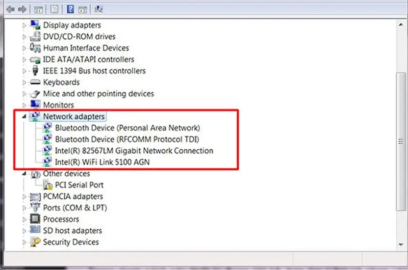 Cài lại Driver WiFi