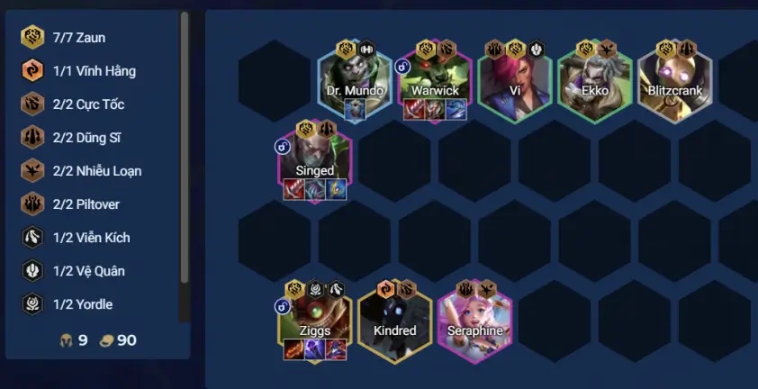 Đội hình Zaun cuối game