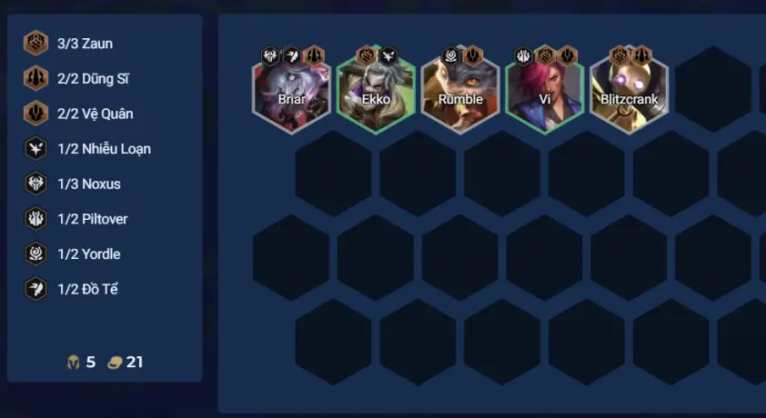 Đội hình Zaun đầu game