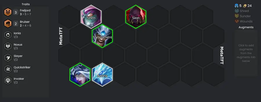 Đội hình Freljord đầu trận