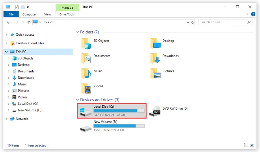 Cài đặt phần mềm từ ổ cứng
