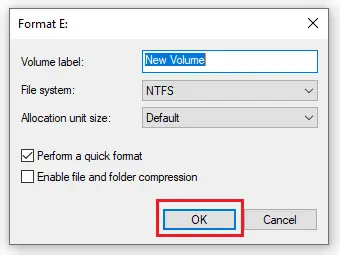 Xác nhận Format ổ cứng