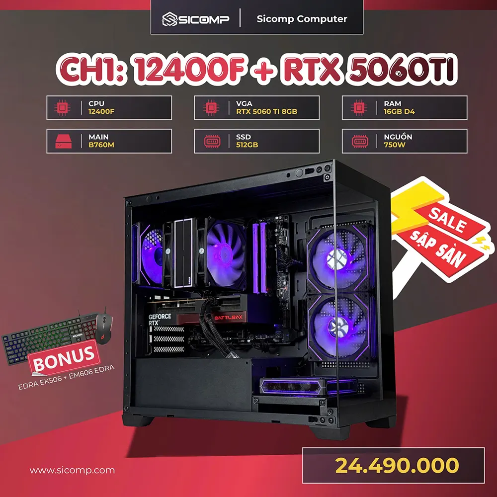 PC Gaming Sicomp i5 12400F