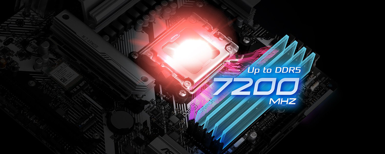 Bốn khe cắm RAM DDR5 hỗ trợ công nghệ XMP và EXPO